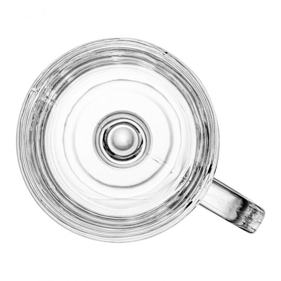 Caneca Taça Para Cappuccino 115ml de Vidro com Alça e Pé Lyor